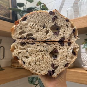 Kalamata Olive and Thyme Sourdough Loaf