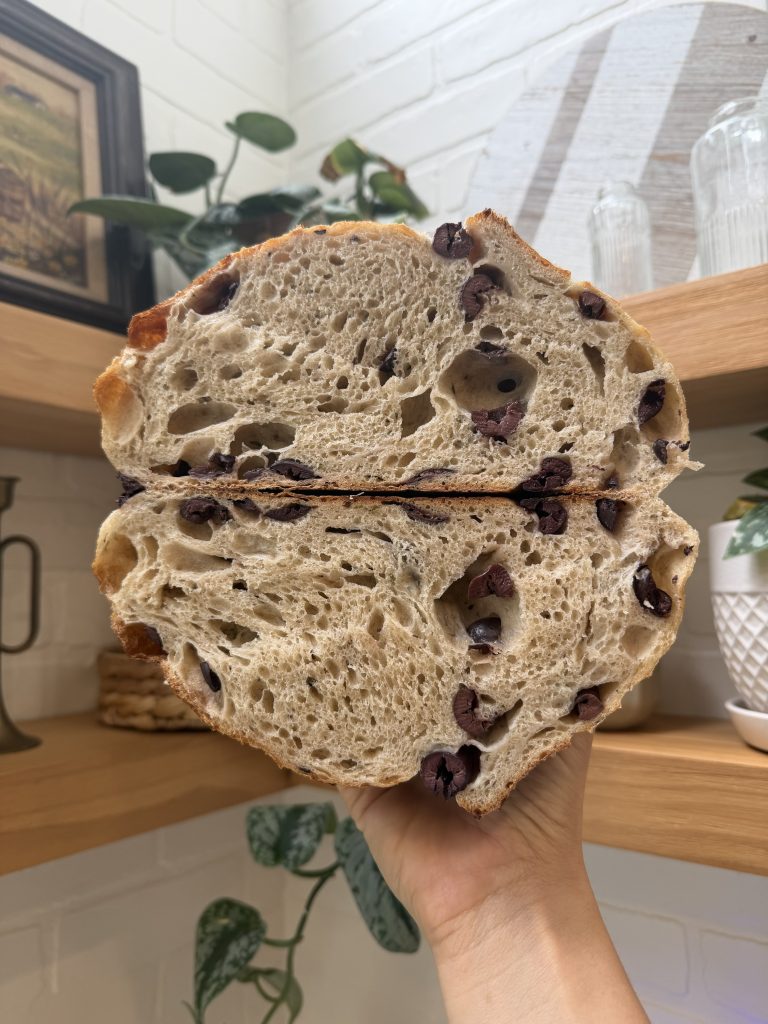 Kalamata Olive and Thyme Sourdough Loaf